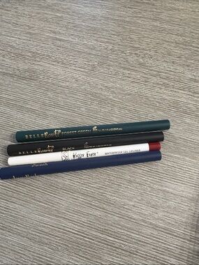 Waterproof Gel Lipliner Set - Forest Green, Black, White, Navy